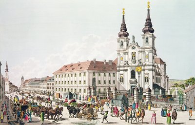 Parish Church and Convent of Mariahilf, Vienna, 1783 by Johann Ziegler